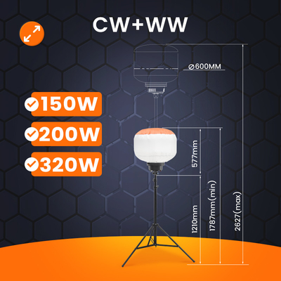 Przenośne światła balonowe Led Konstrukcja 320W Diesel Light Tower Dla tymczasowego oświetlenia