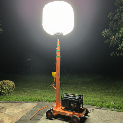 Teleskopowy przenośny generator wieży świetlnej 1400W Lampy balonowe 224000lm
