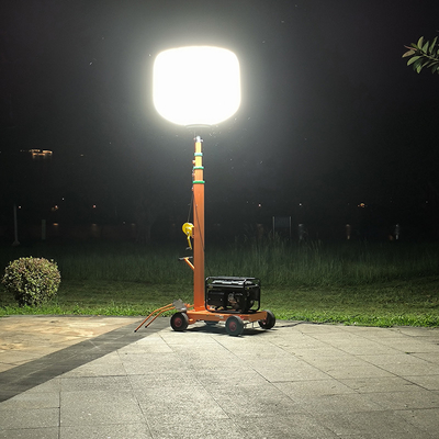 Oświetlenie trolejburowe LED Balonowa wieża świetlna 1400W Wieża świetlna mastowa dla straży pożarnej i ratownictwa