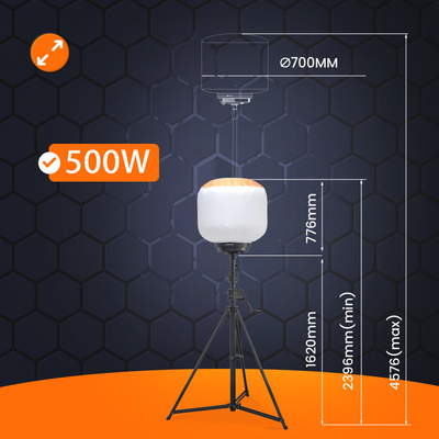 Wydarzenia Teleskopowa wieża świetlna 500W LED balon Mobilna wieża świetlna dla dużych wydarzeń