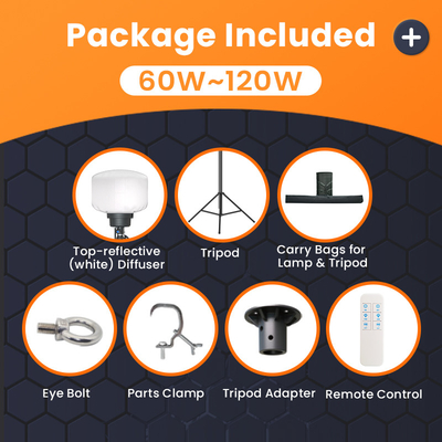 5000 godzin Balon Led Light 60W 100W LED Light Tower For Parties Camps