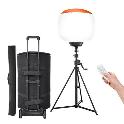 Przenośny przenośny 800W Balon Light Tower Wysoka jasność dla placówek budowlanych Prace drogowe Tymczasowe światło pracy