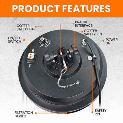 Fabrycznie dostosowany reflektor LED 36W do użytku zewnętrznego, regulowany reflektor, regulowana wysokość masztu dla obozów pomocy humanitarnej