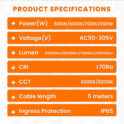 500W-1400W LED Balon Świetlny IP65 50000 godzin 360° Oświetlenie Wszechstronne